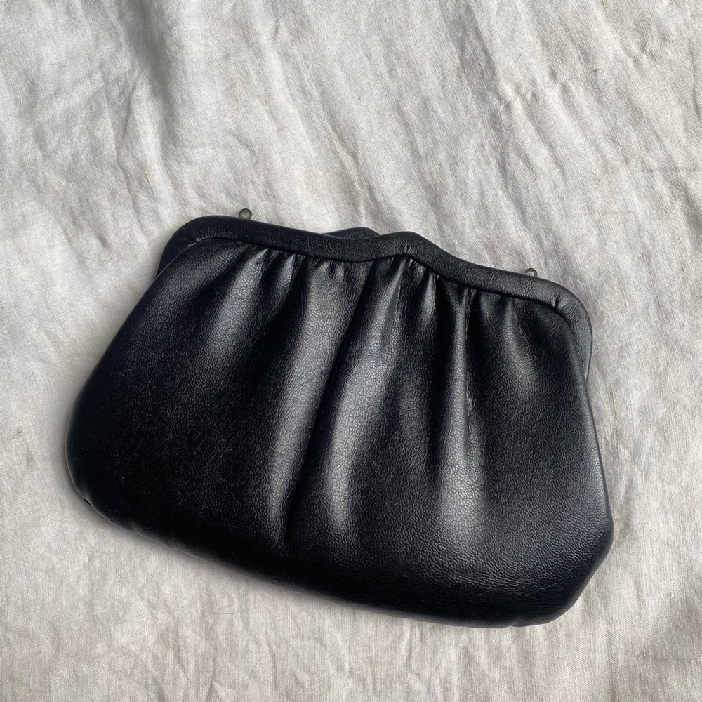 Little black flat vintage clutch